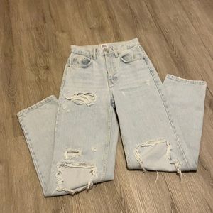 BDG by Urban Outfitters High Rise Baggy Distressed Jeans